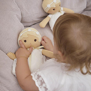 Текстильная кукла Kaloo "Daphne", в молочном платье, серия "Tendresse de Kaloo", 25 см